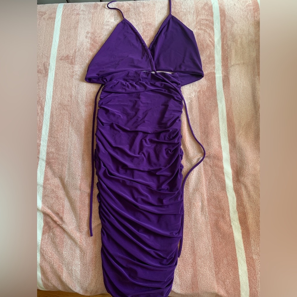Fashion Nova Purple Midi Dress